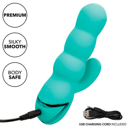 CALEXOTICS - DEL MAR DIVA RABBIT VIBRATOR AQUA GREEN BY CALIFORNIA DREAMING