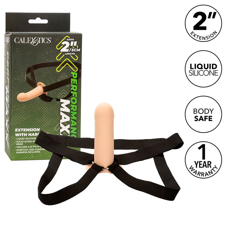 CALEXOTICS - PERFORMANCE MAXX EXTENSION WITH HARNESS, LIGHT SKIN