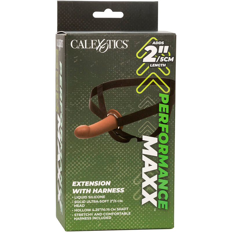 CALEXOTICS - PERFORMANCE MAXX EXTENSION WITH HARNESS FOR BROWN SKIN