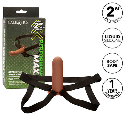 CALEXOTICS - PERFORMANCE MAXX EXTENSION WITH HARNESS FOR BROWN SKIN