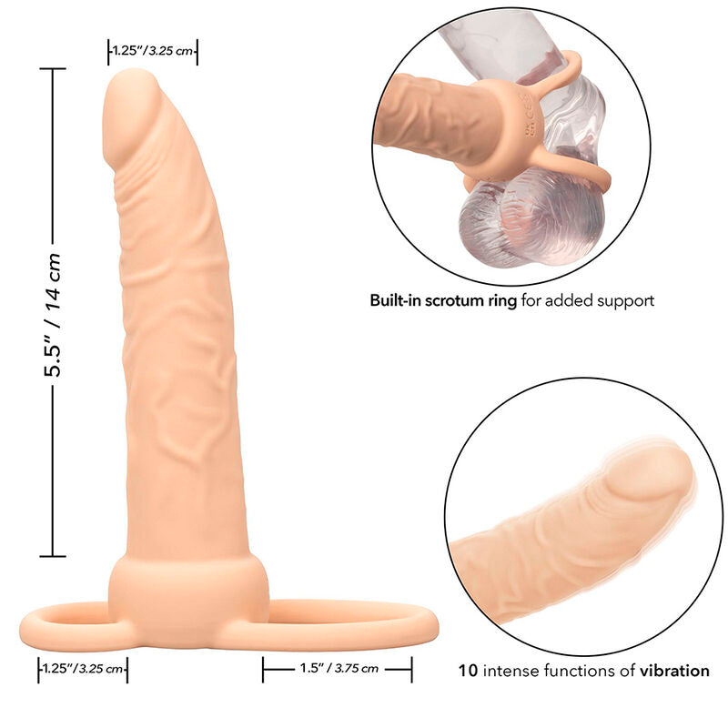 CALEXOTICS - PERFORMANCE MAXX DOUBLE RECHARGEABLE PENETRATOR LIGHT SKIN