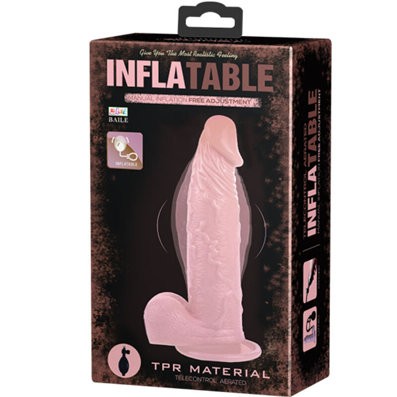 BAILE - INFLATABLE DILDO HINCHABLE REALÍSTICO CON VENTOSA 15 CM