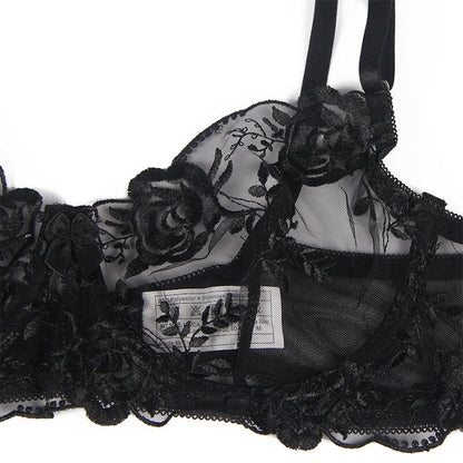SUBBLIME - SET DE 3 PIEZAS SUJETADOR + TANGA + LIGA ESTAMPADO FLORAL