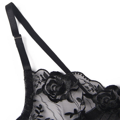 SUBBLIME - SET DE 3 PIEZAS SUJETADOR + TANGA + LIGA ESTAMPADO FLORAL
