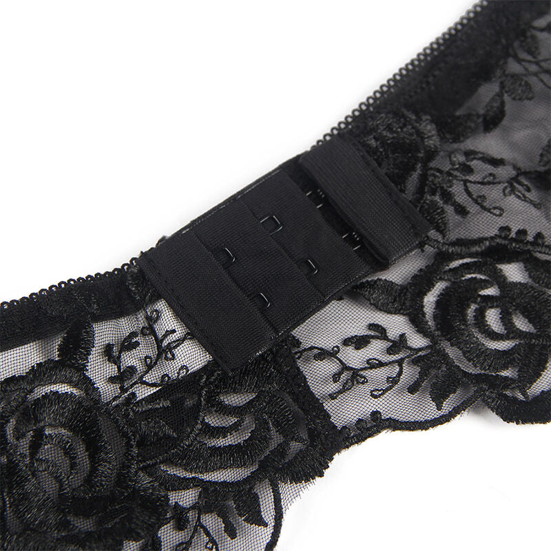 SUBBLIME - SET DE 3 PIEZAS SUJETADOR + TANGA + LIGA ESTAMPADO FLORAL
