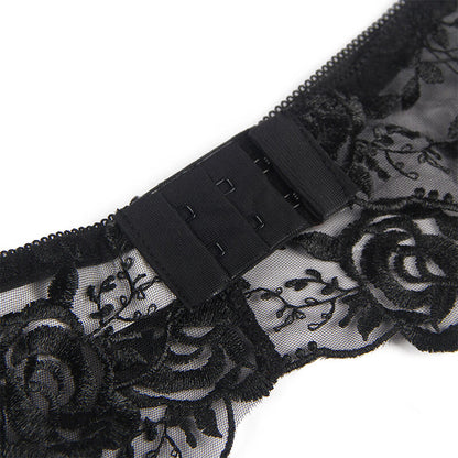 SUBBLIME - SET DE 3 PIEZAS SUJETADOR + TANGA + LIGA ESTAMPADO FLORAL