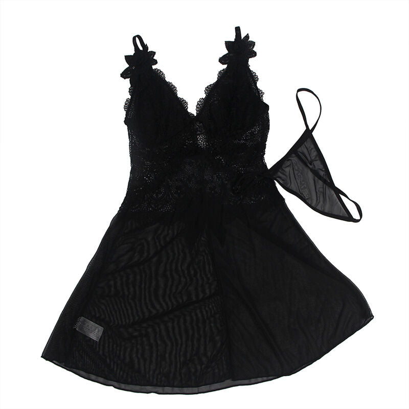 SUBBLIME - BABYDOLL TELA DE TUL DETALLE ENCAJE Y FLOR