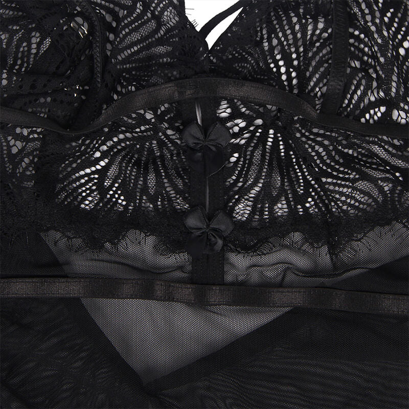 SUBBLIME - BABYDOLL WITH ADJUSTABLE BLACK LACE STRAPS S/M