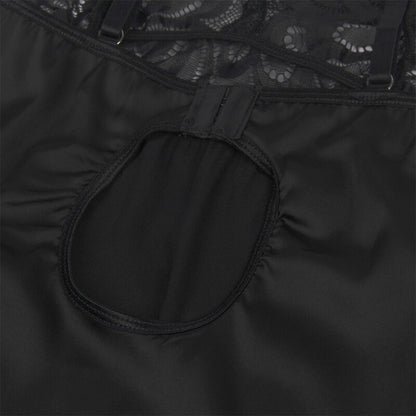 SUBBLIME - BABYDOLL WITH FLORAL PRINT BLACK CHEST L/XL