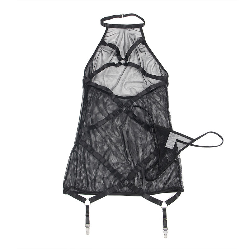 SUBBLIME - VESTIDO TRANSPARENTE CUELLO HALTER