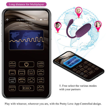 PRETTY LOVE - CASPER RECHARGEABLE VIBRATING EGG PURPLE