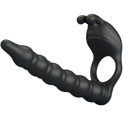 PRETTY LOVE - BLACKNEY PENIS RING WITH VIBRATING PLUG BLACK