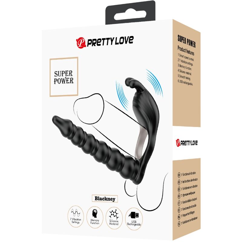 PRETTY LOVE - BLACKNEY ANELL PENIS AMB PLUG VIBRADOR NEGRE