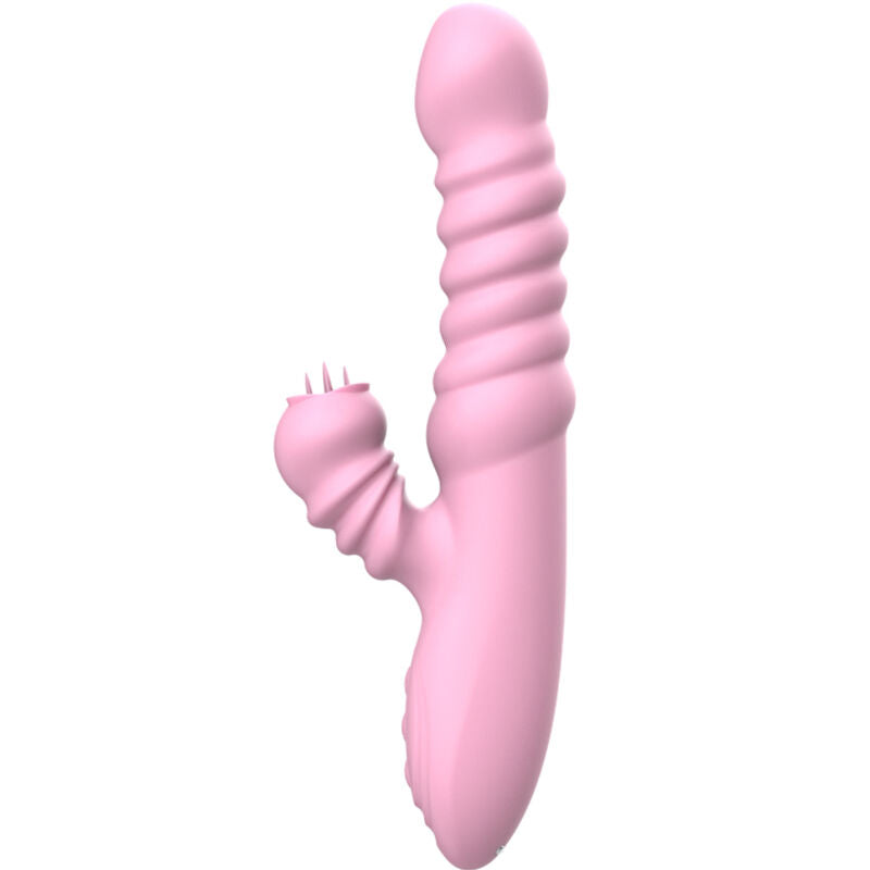 ARMONY - VIBRADOR MULTIFUNÇÕES COM LÍNGUA ESTIMULADORA EFEITO CALOR ROSA