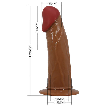 PRETTY LOVE - STARKS HARNESS BRIEFS MULTI-SPEED VIBRATING DILDO 17.5 CM MULATTO