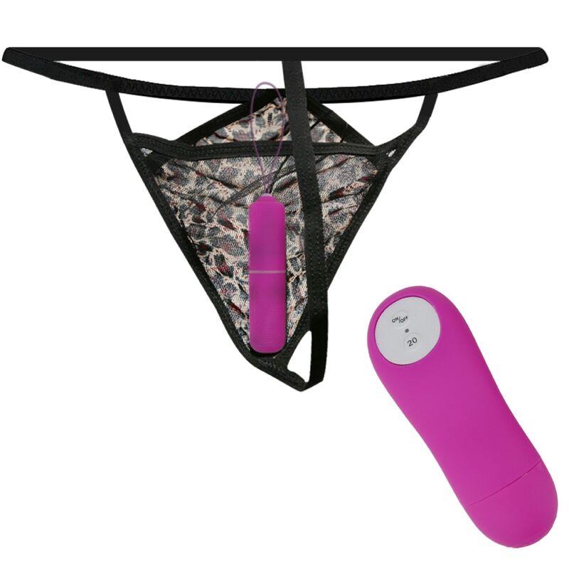 DANCE - THONG WITH VIBRATING BULLET AND PURPLE REMOTE CONTROL