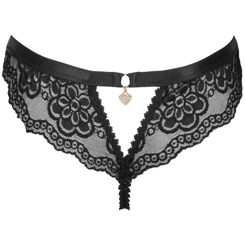 LIVCO CORSETTI FASHION - OKSURIN PANTY CROTCHLESS BLACK S/M