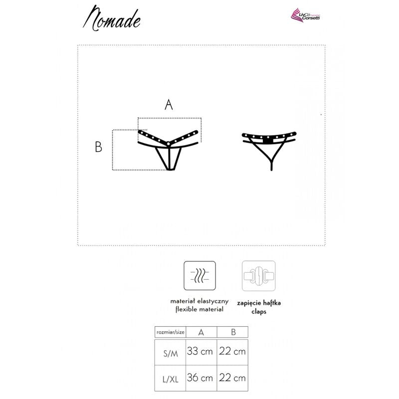 LIVCO CORSETTI FASHION - NOMADE TANGA CROTCHLESS