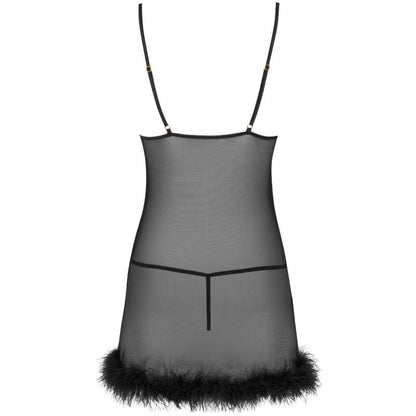 LIVCO CORSETTI FASHION - ZERUNAM SET BABYDOLL + THONG BLACK L/XL