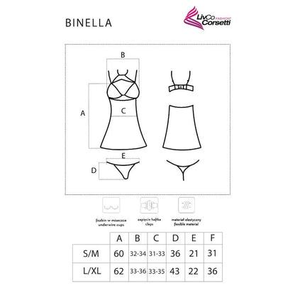 LIVCO CORSETTI FASHION - BINELLA SET BABYDOLL + TANGA
