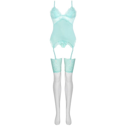 LIVCO CORSETTI FASHION - PERSINNE MIT EMPORIO SET CORSET + PANTY + STOCKINGS L/XL