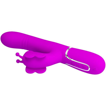 PRETTY LOVE - 4-IN-1 MULTIFUNCTION RABBIT VIBRATOR, FUCHSIA BUTTERFLY