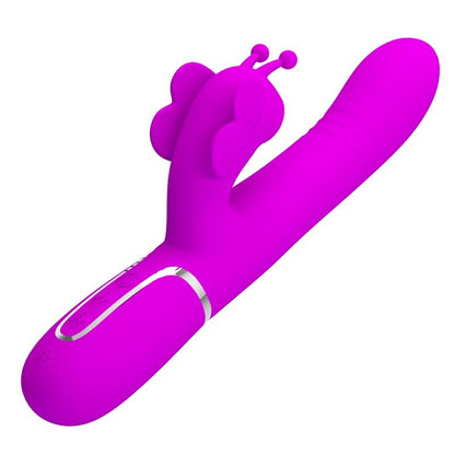 PRETTY LOVE - 4-IN-1 MULTIFUNCTION RABBIT VIBRATOR, FUCHSIA BUTTERFLY