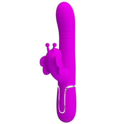 PRETTY LOVE - VIBRADOR RABBIT MULTIFUNÇÕES 4 EM 1 BORBOLETA FUCHSIA