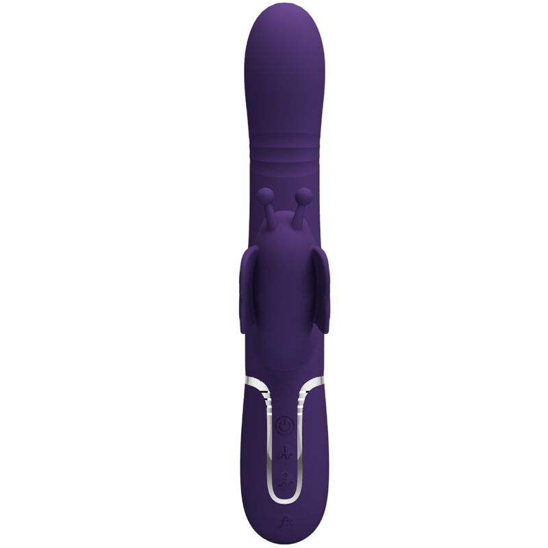 PRETTY LOVE - 4-IN-1 MULTIFUNCTION RABBIT VIBRATOR, BUTTERFLY, PURPLE