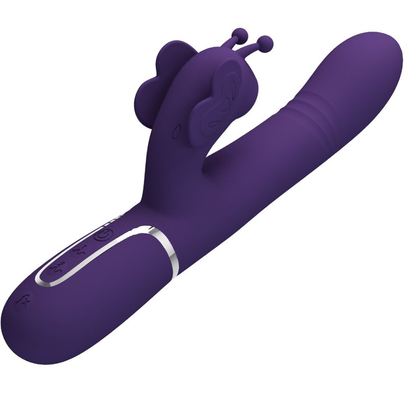 PRETTY LOVE - 4-IN-1 MULTIFUNCTION RABBIT VIBRATOR, BUTTERFLY, PURPLE