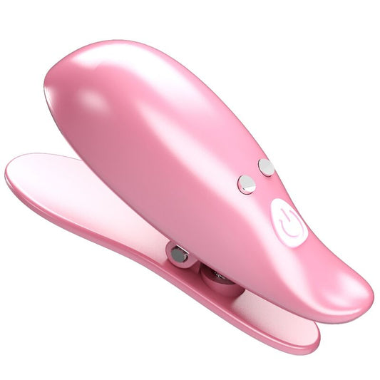 PRETTY LOVE - LEAF PINK VIBRATING NIPPLE CLAMPS