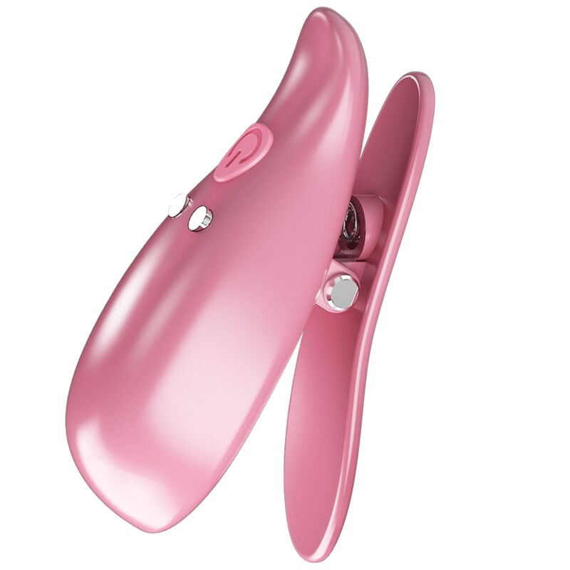 PRETTY LOVE - LEAF PINK VIBRATING NIPPLE CLAMPS