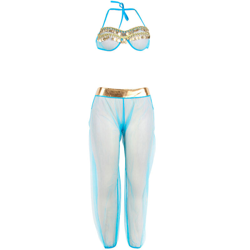 SUBBLIME - SET DE LENCERIA INDIA STYLE AZUL L/XL