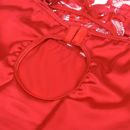 SUBBLIME - BABYDOLL SATINADO CON ENCAJE
