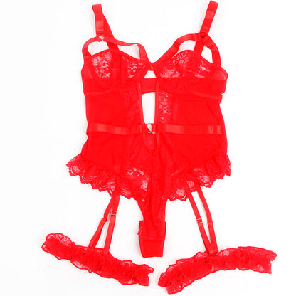 SUBBLIME - TEDDY CON LIGA DETALLE ENCAJE Y TIRAS