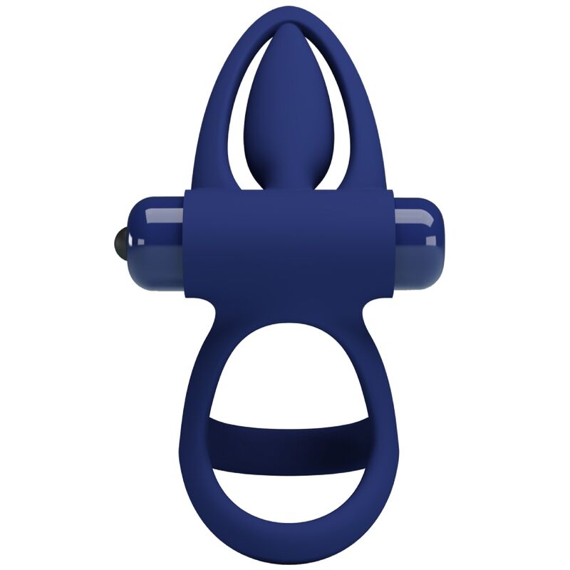 Pretty Love - Mat Double Ring amb vibració i estimulador blau