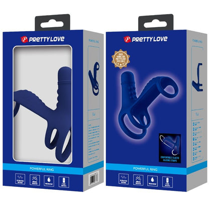 Pretty Love - Elish Vibrador Anell amb extensió blava