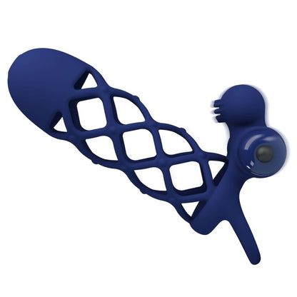 Pretty Love: anell vibrador de Giann amb funda de silicona blava