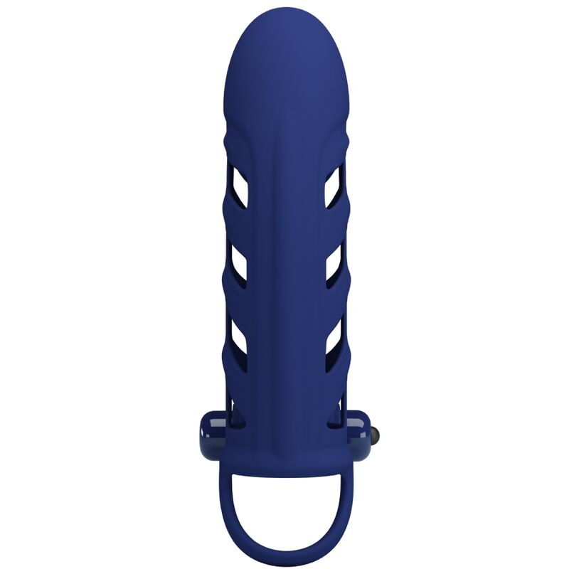 Pretty Love: anell de vibrador altof amb funda de silicona blava