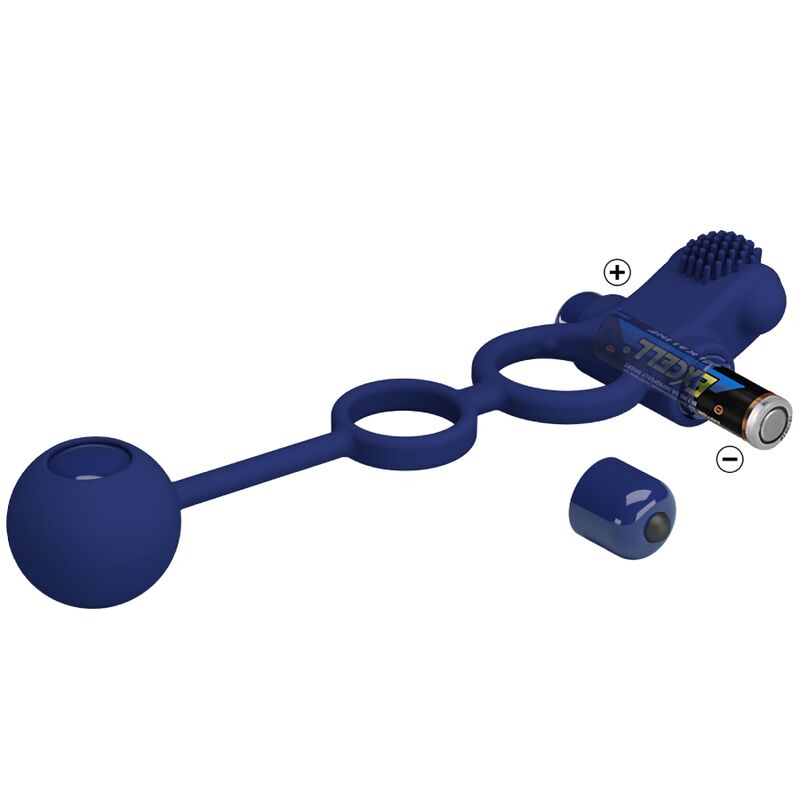 Pretty Love - Remington Double Vibrator Ring com plugue azul
