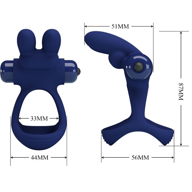 Pretty Love - Francisco Double Ringer Rabbit Blue Ring