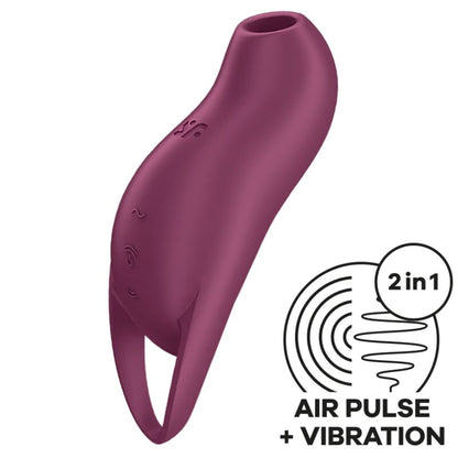 SATISFYER - POCKET PRO 1 CLITORAL STIMULATOR MAROON