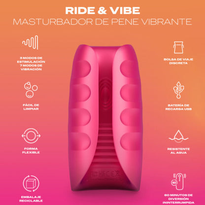 DUREX - TOY MASTURBADOR VIBRADOR RIDE &amp; VIBE