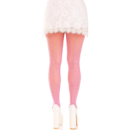 LEG AVENUE - MEDIAS CON ABERTURAS CORAZON & LAZOS