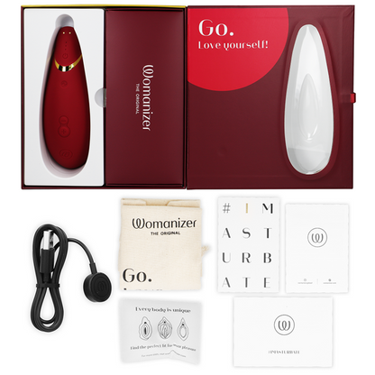WOMANIZER - PREMIUM 2 ESTIMULADOR DE CLÍTORIS BORDÔ