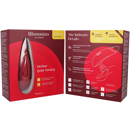 WOMANIZER - PREMIUM 2 ESTIMULADOR DE CLÍTORIS BORDÔ