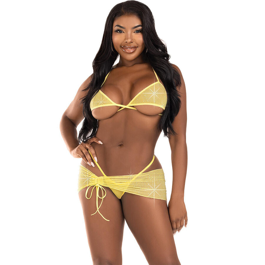 LEG AVENUE - SET TRES PIEZAS DIAMANTES