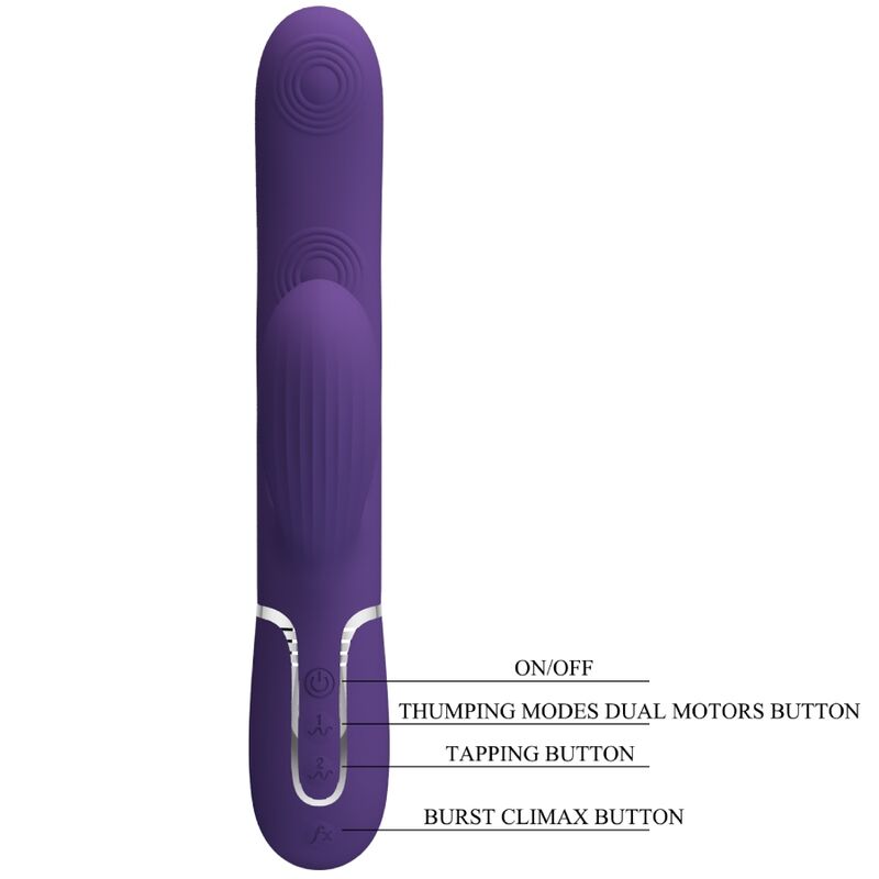 PRETTY LOVE - PERLITA 3-IN-1 MULTIFUNCTION G-SPOT VIBRATOR, PURPLE