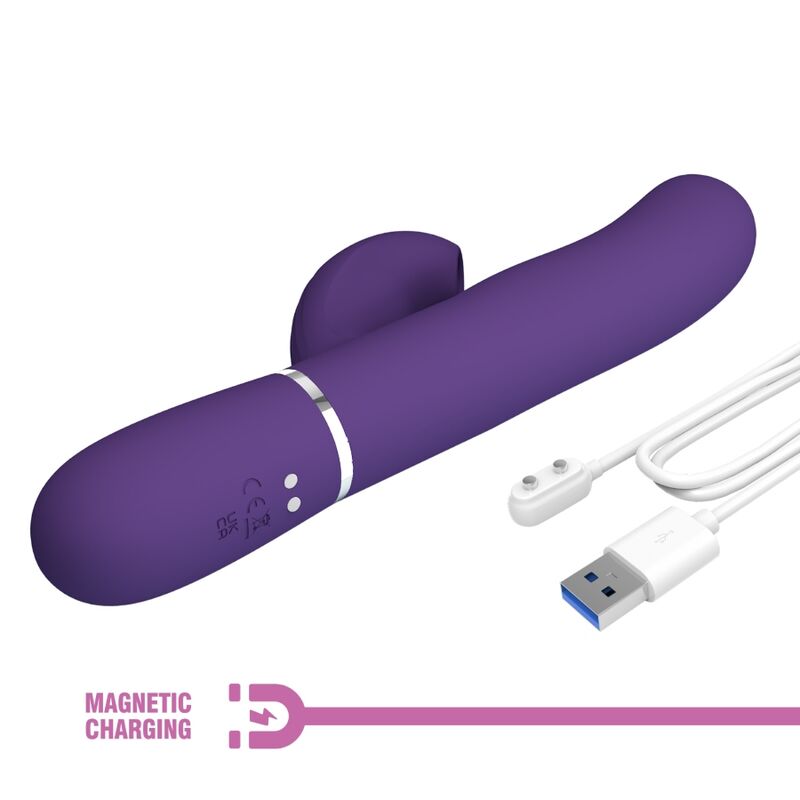 PRETTY LOVE - PEARL G-SPOT VIBRATOR 3 IN 1 MULTIFUNCTION PURPLE