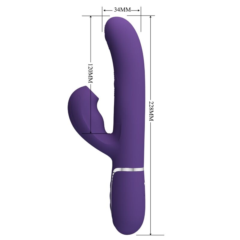 PRETTY LOVE - PERLITA 3-IN-1 MULTIFUNCTION G-SPOT VIBRATOR, PURPLE